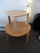 *2 Light Oak Reception Tables