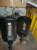 *Pair of Reproduction Coach Lamps & Halogen Flood Lamp