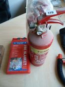 *2 Foam Fire Extinguishers & Fire Blanket