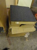 *5 Boxes of Blue Fleck Carpet Tiles