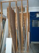 *Storage Rack Containing Hardwood - MDF - Plaster Board etc