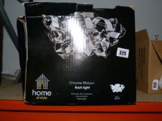 *Chrome Ribbon Flush Light