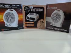 *3 2000 Watt Fan Heaters