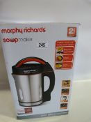 *Morphy Richards Soup Maker Black and Brushed Stainless Steel