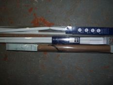 *2 Homebase Straight Telescopic Shower Curtain Rods & Stone Linen Roller Blind