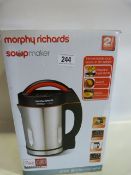 *Morphy Richards Soup Maker Black and Brushed Stainless Steel