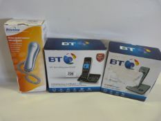 *2 Cordless Telephones and a Corded Telephone