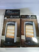 *2 Fine Elements 1200 Watt Halogen Heaters