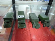 4 Dinky Army Trucks