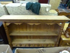 Pine Display Rack with Drawers