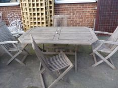 Teak Patio Table & 4 Chairs