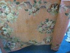 Pink Floral Floor Rug