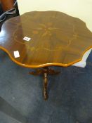 Mahogany Inlaid Tripod Table