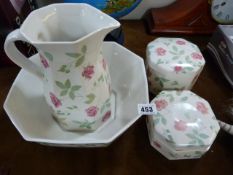 Park Rose Pottery Water Jug & Bowl etc