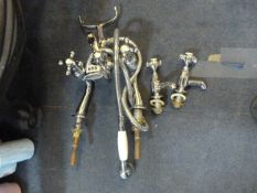 Set of Chrome Taps etc