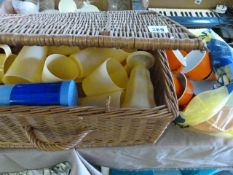 Wicker Picnic Basket & Contents