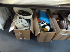 4 Boxes of Bric-a-Brac including Roller Skates - Toys - Scales - etc etc