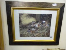 Framed Print Depicting a Tiger