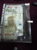 Collection of Mint Condition Foreign Notes