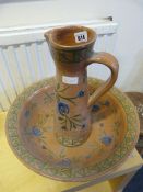 Terracotta Water Jug & Bowl