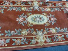 Pink Floral Floor Rug