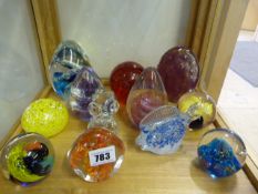 Collection of Glass Paper Weights etc
