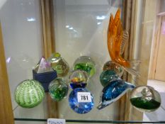 Collection of Glass Paper Weights etc