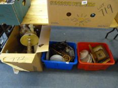 3 Boxes of Bric-a-Brac Including Shire Horse & Cart - Lamps - Chinese Figures etc