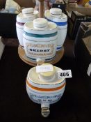 4 Wade Ceramic Decanters