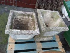 2 Concrete Garden Planters