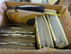 Box containing Single Records