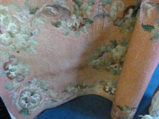 Pink Floral Floor Rug