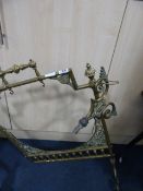 Edwardian Brass Firescreen (A/F)