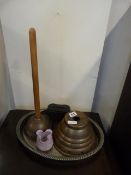 Plated Gallery Tray - Copper Poshers - Opera Glasses etc