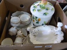 Box Containing Part Tea Services- Biscuit Barrels - Ceramic Wares etc