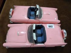2 Revel Diecast Pink Thunderbird Cars