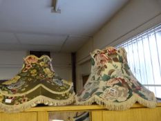2 Vintage Standard Lamp Shades