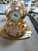 Clock in The Form of a Divers Helmet