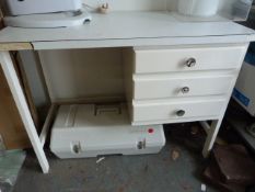 Single Pedestal White Desk