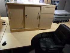 *Light Ash Office Suite Comprising of 'L' Shaped Desk with Right Hand Return - Storage Cabinet -