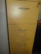 4 Drawer Foolscap Filing Cabinet in Light Oak Finish