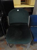 2 Green Stackable Chairs