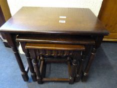 Oak Nest of 3 Tables