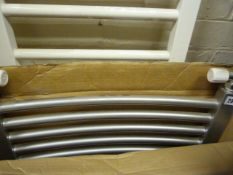 125 x 58cm Curved Towel Rail - Silver