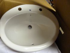 Jessica 53cm Over Counter 2 Tap Hole White Ceramic Hand Basin