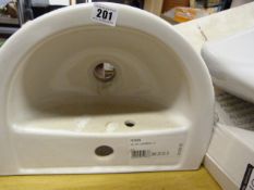 Roma 40cm Cloakroom Wash Hand Basin with Single Tap Hole