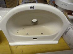 Small White Single Tap Hole Wash Hand Basin