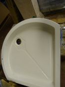 Image Corner Shower Tray - White