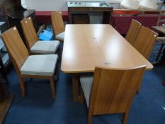 6 Light Oak Dining Chairs