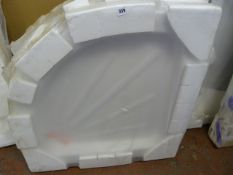 800 White Short Corner Shower Tray